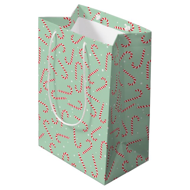 Candy Canes Mittlere Geschenktüte (Rückseite Schrägansicht)