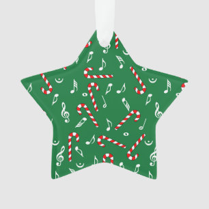 Candy Canes Musiknoten Ornament