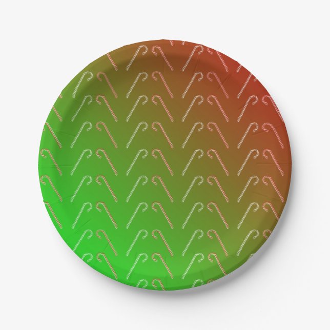 Candy Canes Pappteller (Vorderseite)