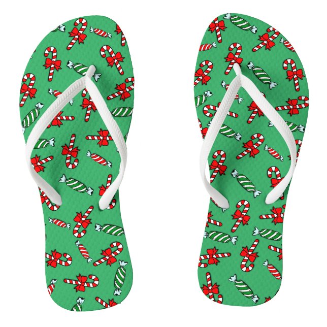 Candy Canes & Peppermints Urlaub Flip Flops (Fußbett)