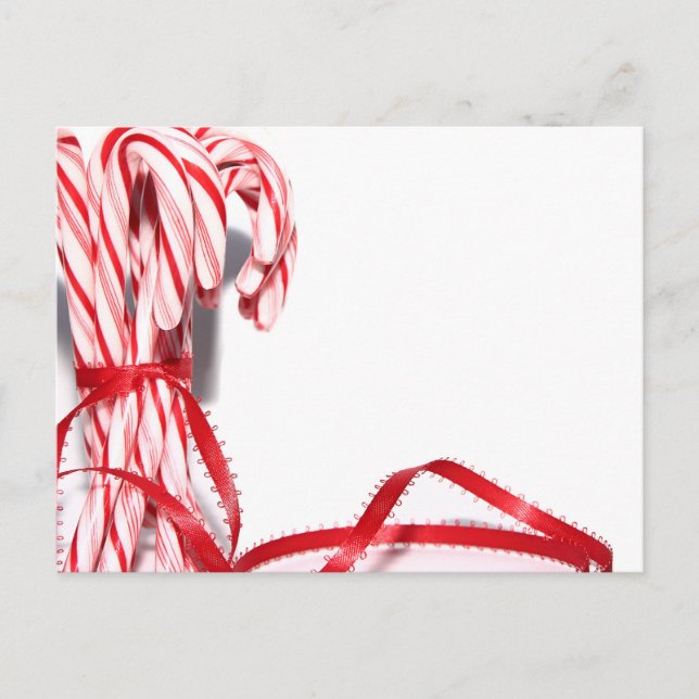 Candy Canes Postcard Postkarte (Vorderseite)