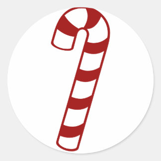 Candy Canes Runder Aufkleber