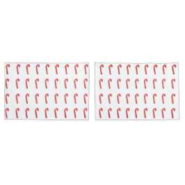Candy Canes, Set von zwei, Standard Pillow Hüllen Kissenbezug