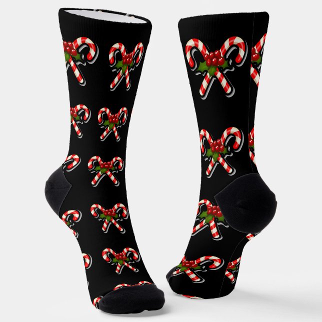 Candy Canes Socken (Gewinkelt)