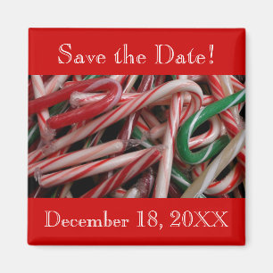 Candy Canes speichern das Date Magnet