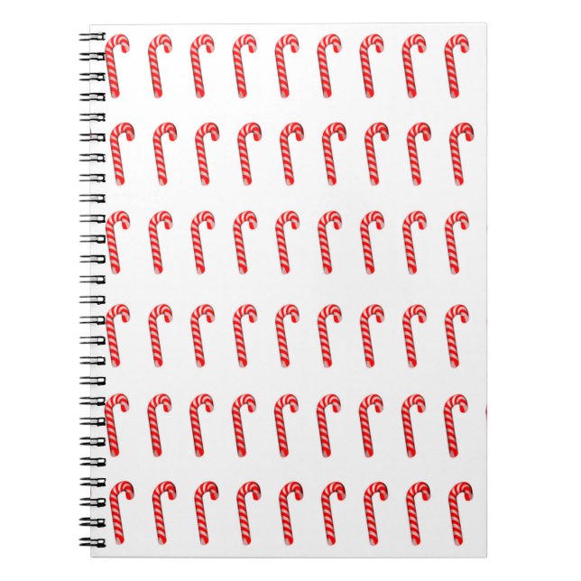 Candy Canes Spiral Photo Notebook Notizblock (Vorderseite)