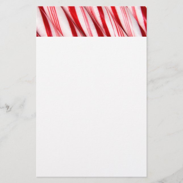 Candy Canes Stationery Briefpapier (Vorderseite)