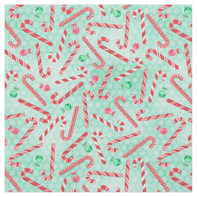 Candy Canes Stoff (Nahaufnahme)