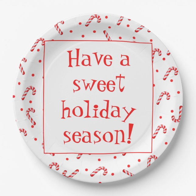 Candy Canes Sweet Holiday Paper Teller (Vorderseite)