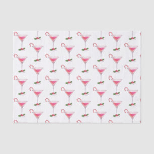Candy Canes und Cocktails Muster Weihnachten Seidenpapier