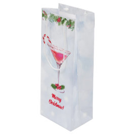 Candy Canes und Cocktails Weihnachtsfeier Geschenktüte Für Weinflaschen