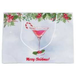 Candy Canes und Cocktails Weihnachtsfeier Große Geschenktüte
