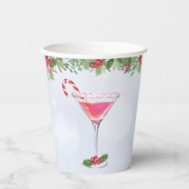 Candy Canes und Cocktails Weihnachtsfeier Pappbecher