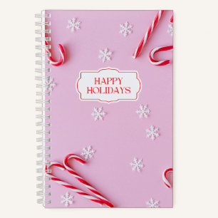 Candy Canes und Snowflakes Notizbuch