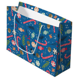 Candy Canes und Wrapped Christmas Candy Große Geschenktüte