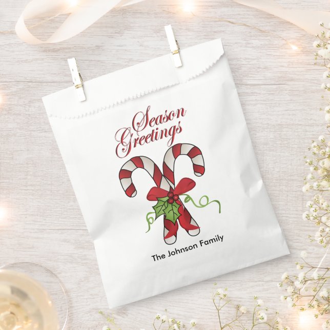 Candy Canes Weihnachten mit DIY Text Geschenktütchen (Ausgeschnitten)