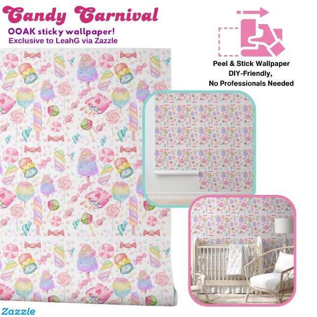 Candy Carnival Kids Sweet Shop Kinderzimmer Schlaf Tapete (Von Creator hochgeladen)