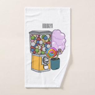 Candy Cartoon Illustration Badhandtuch Set