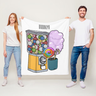 Candy Cartoon Illustration Fleecedecke