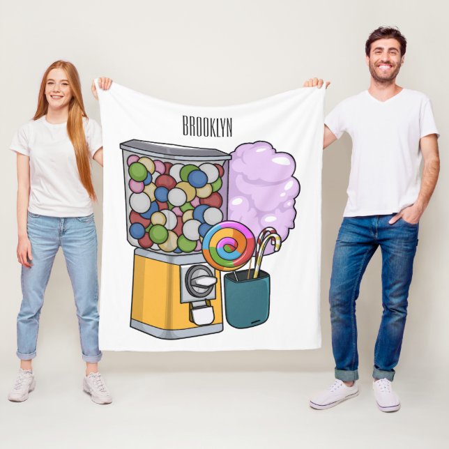 Candy Cartoon Illustration Fleecedecke (Beispiel)
