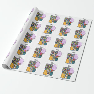 Candy Cartoon Illustration Geschenkpapier