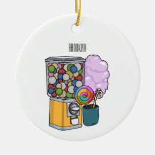 Candy Cartoon Illustration Keramik Ornament