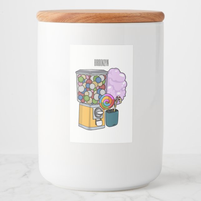 Candy Cartoon Illustration Lebensmitteletikett (Vorderseite)