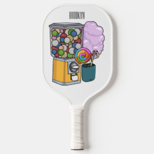 Candy Cartoon Illustration Pickleball Schläger