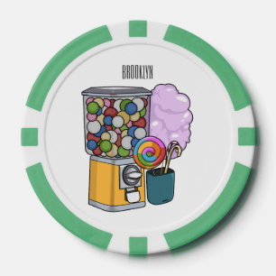 Candy Cartoon Illustration Pokerchips