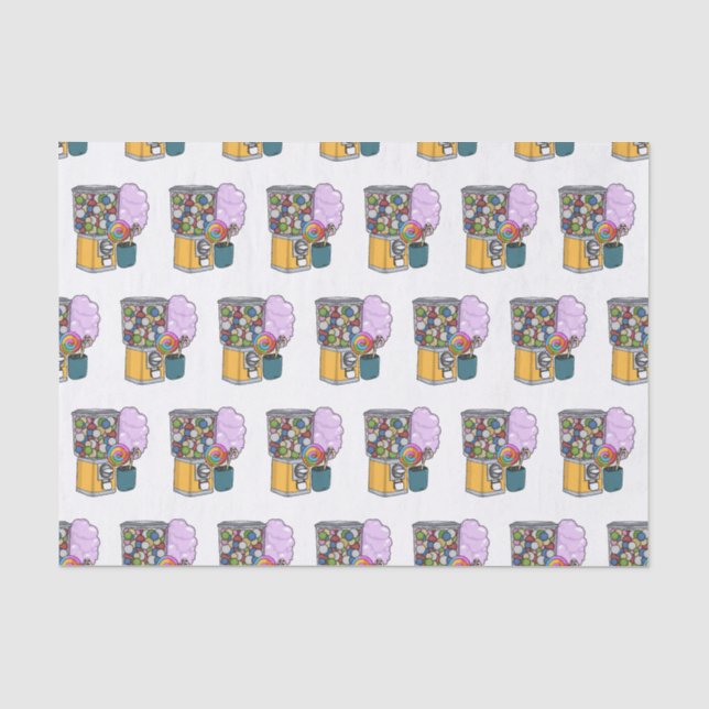 Candy Cartoon Illustration Seidenpapier (Vorderseite)