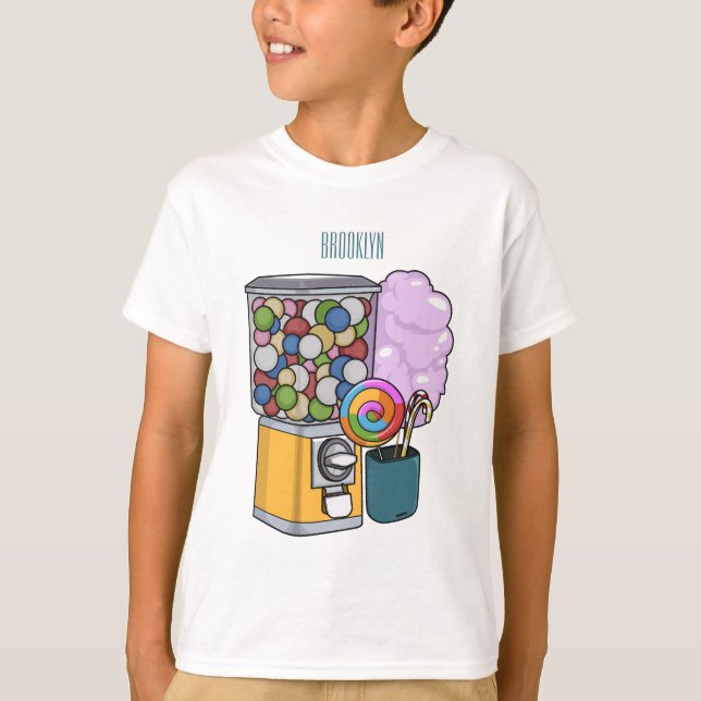 Candy Cartoon Illustration T-Shirt (Vorderseite)