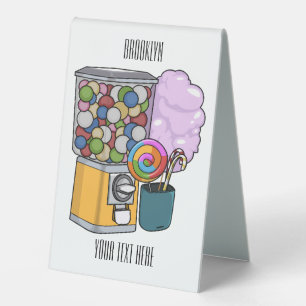 Candy Cartoon Illustration Tischaufsteller