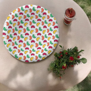 Candy Cartoon Pattern Pappteller