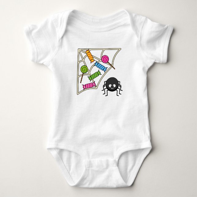 Candy Catcher Spider Baby Strampler (Vorderseite)