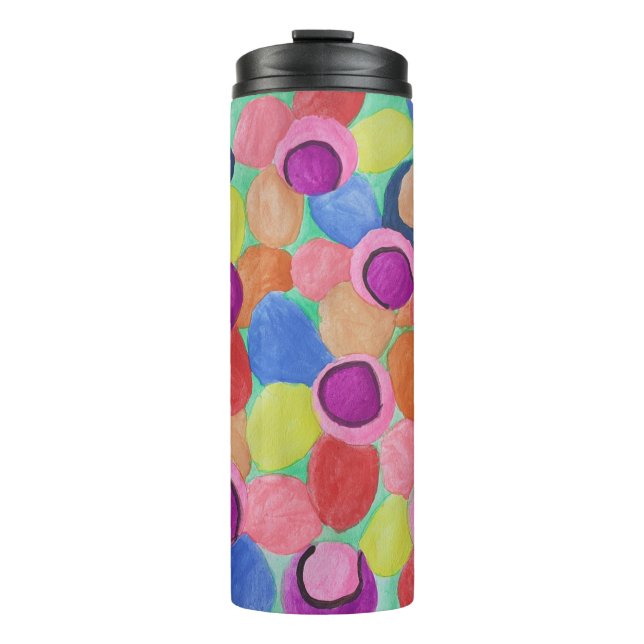Candy Cfarbred Blume Thermosbecher (Vorderseite)