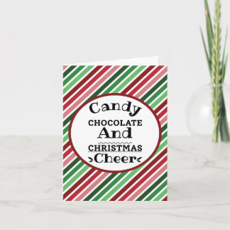 Candy Chocolate und Weihnachtsschmuck Karte