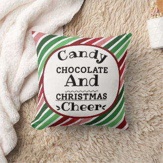 Candy Chocolate und Weihnachtsschmuck Kissen