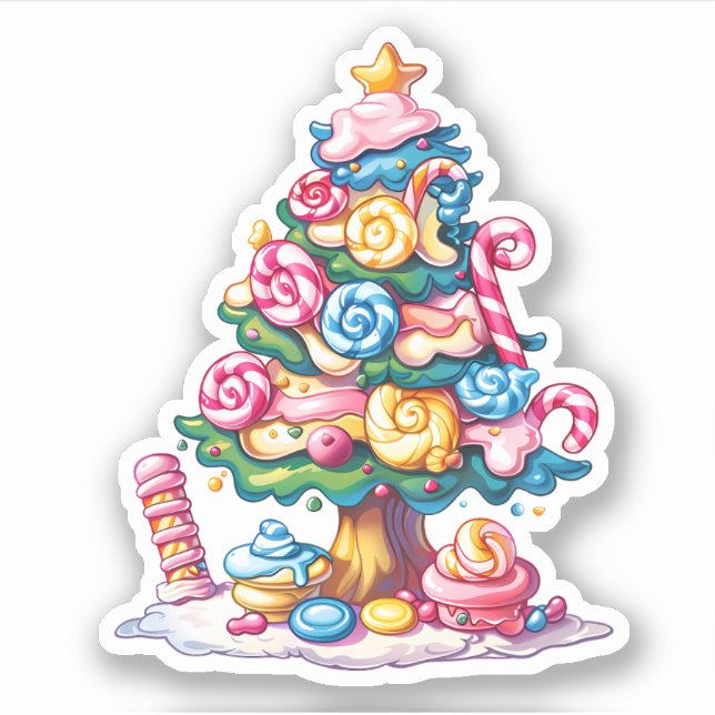 Candy Christmas Tree Aufkleber (Vorderseite)