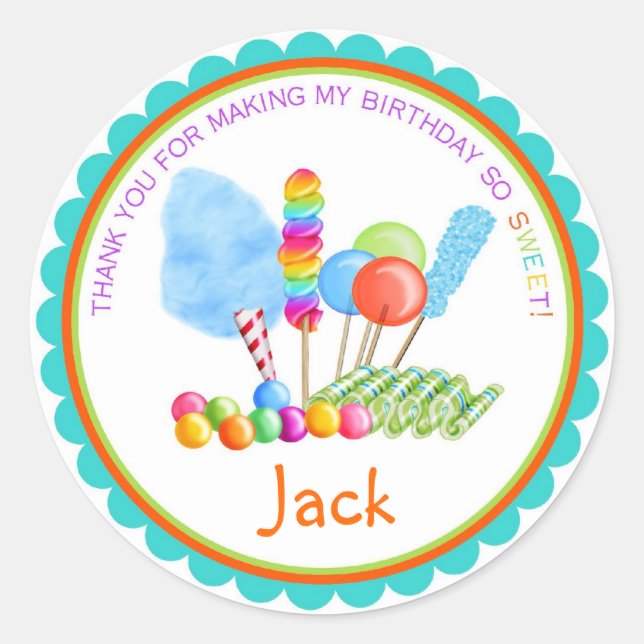 Candy Circus Stickers - Jungenfarben (Vorderseite)