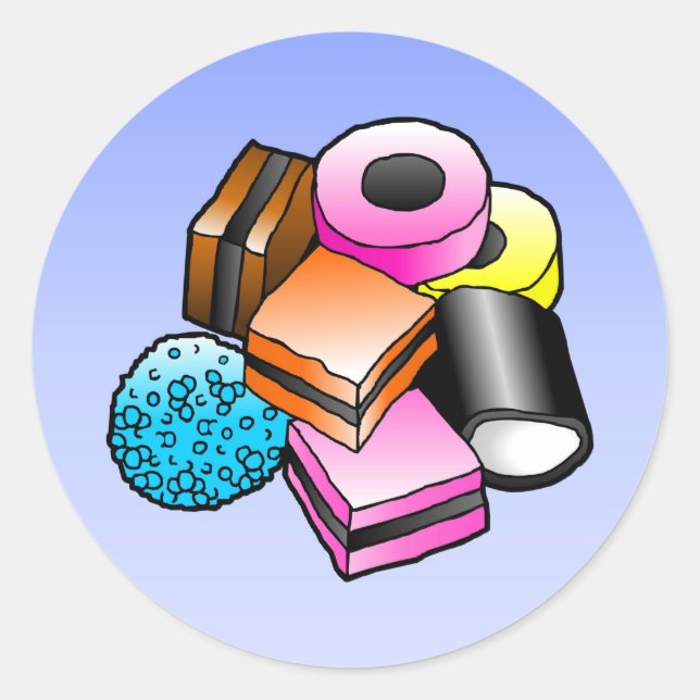 Candy Classic Round Aufkleber (Vorderseite)