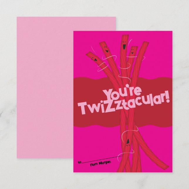 Candy Classroom Valentine Karten (Vorne/Hinten)