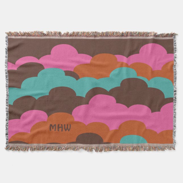 Candy Clouds kundenspezifische Monogramm werfen De Decke (Vorderseite)