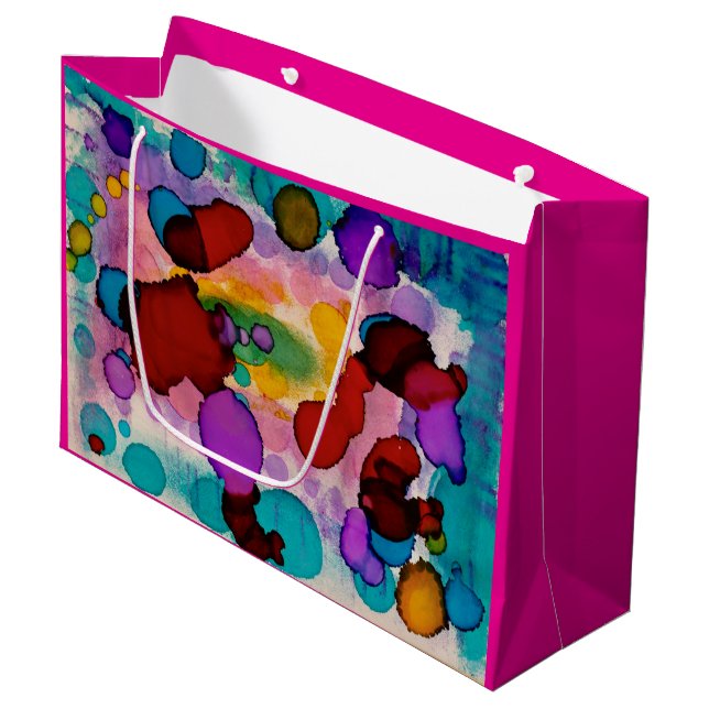 Candy Clown Große Geschenktüte (Vorderseite Schrägansicht)