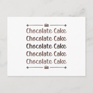Candy Cocoa Chocolate Cake Day Süßes Liebe Geschen Postkarte