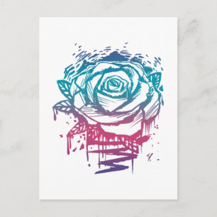 Candy Color Rose Postkarte