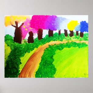 Candy Color Trees - Value Poster