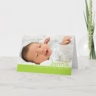 Candy Colors Geburtskarte - Baby Announcement Ankündigung