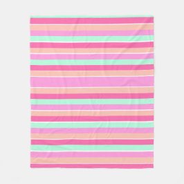 Candy Colors Stripes Fleecedecke