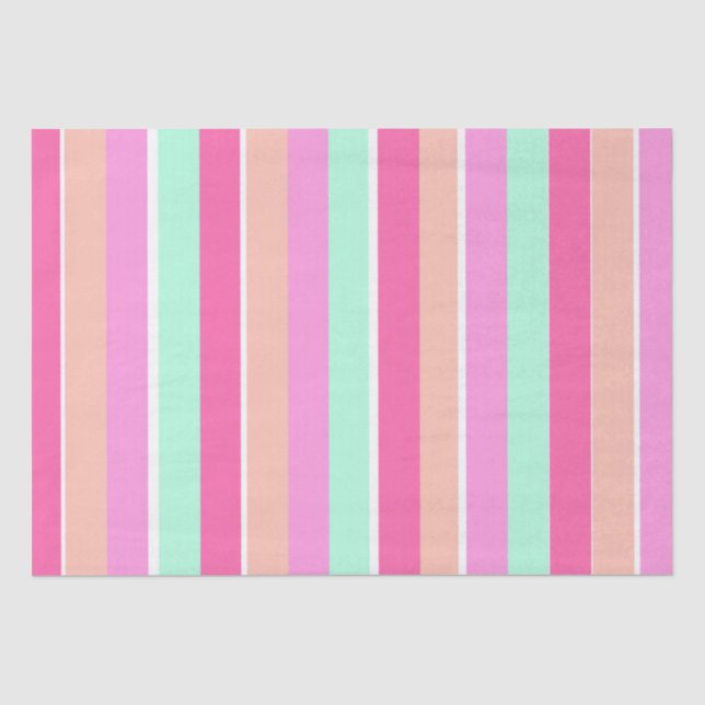 Candy Colors Stripes Seidenpapier (Vorderseite)