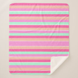 Candy Colors Stripes Sherpadecke